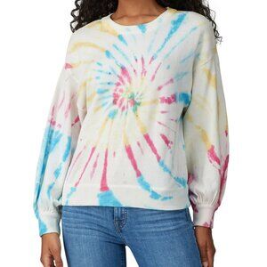 SAYLOR Tie Dye Lilah Knit Sweater Size XS Red Blue Rent the Runway $184 msrp